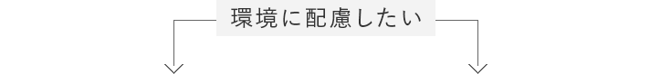 環境に配慮したい